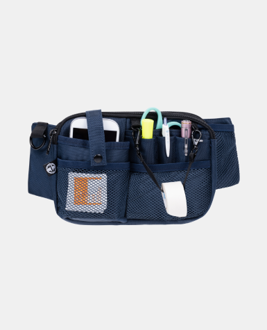 Wide Fit – Navy | Dual Zipper Nurse Fanny Pack