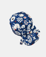 Satin Lined Ponytail Scrub Cap - Forest Animals