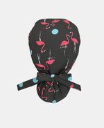 Satin Lined Ponytail Scrub Cap - Flamingo