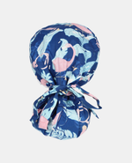Satin Lined Ponytail Scrub Cap - Tropical