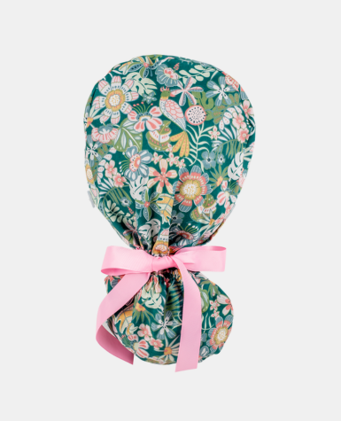 Ponytail Scrub Cap - Tropical Sunshine