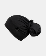 Ponytail Scrub Cap - Stretchy Black