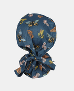 Satin Lined Ponytail Scrub Cap - Butterfly