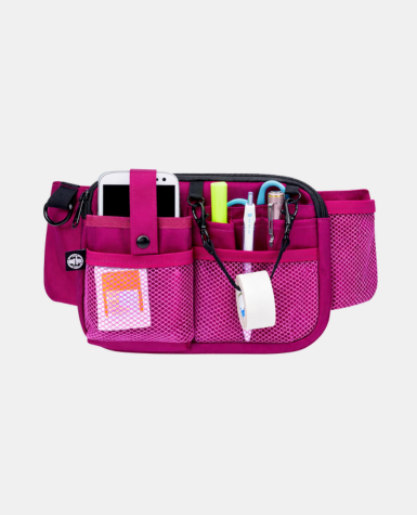Wide Fit – Pink | Dual Zipper Nurse Fanny Pack