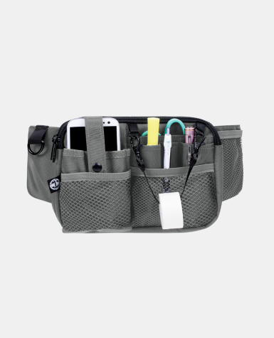 Wide Fit – Gray | Dual Zipper Nurse Fanny Pack