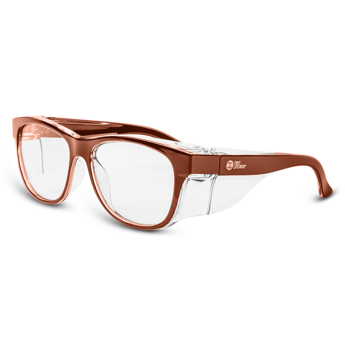 Safety Glasses For Nurses, Anti Fog Safety Glasses with Side Shields For Nurses - Brown - First Lifesaver