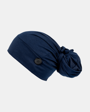 Ponytail Scrub Cap - Stretchy Navy