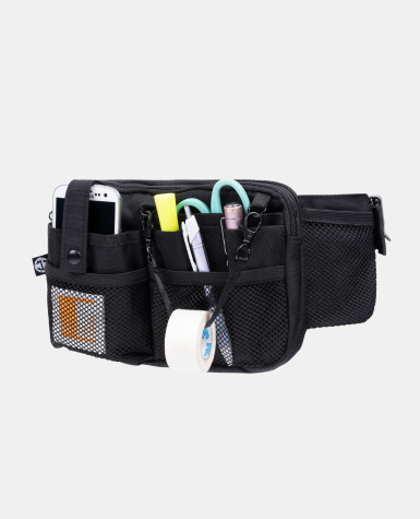 Wide Fit – Black | Dual Zipper Nurse Fanny Pack