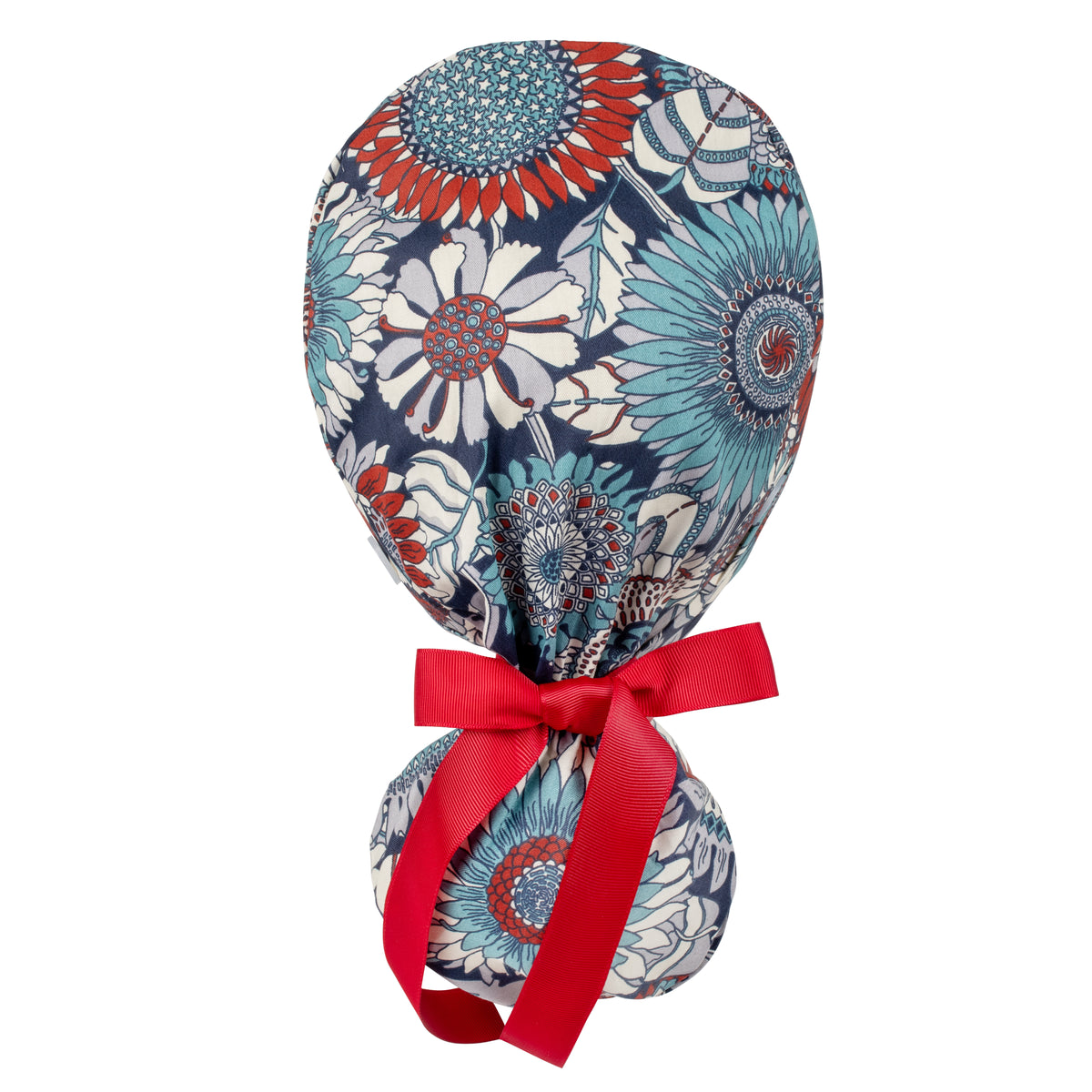 Ponytail Scrub Cap - Gerbera Daisy
