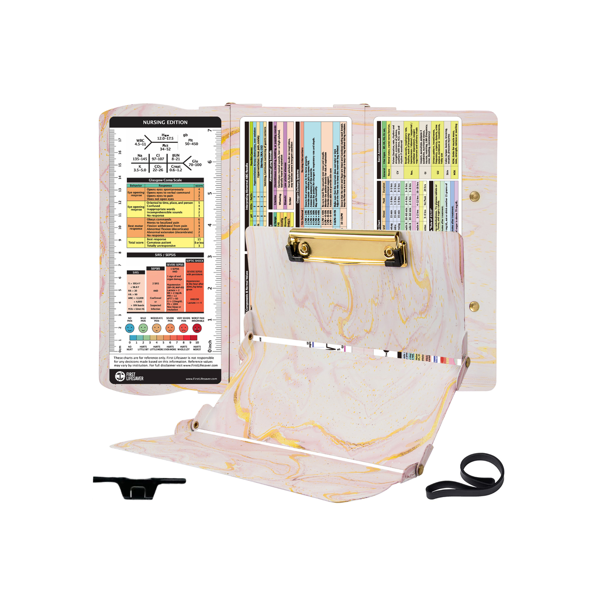 Nursing Clipboard - Pink Marble