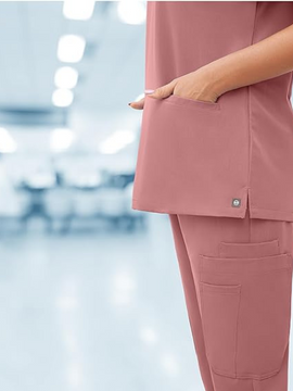 Scrub Top for Women - Mauve OUTLET