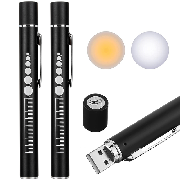 Dual Beam LED Penlight - 2 Black - First Lifesaver