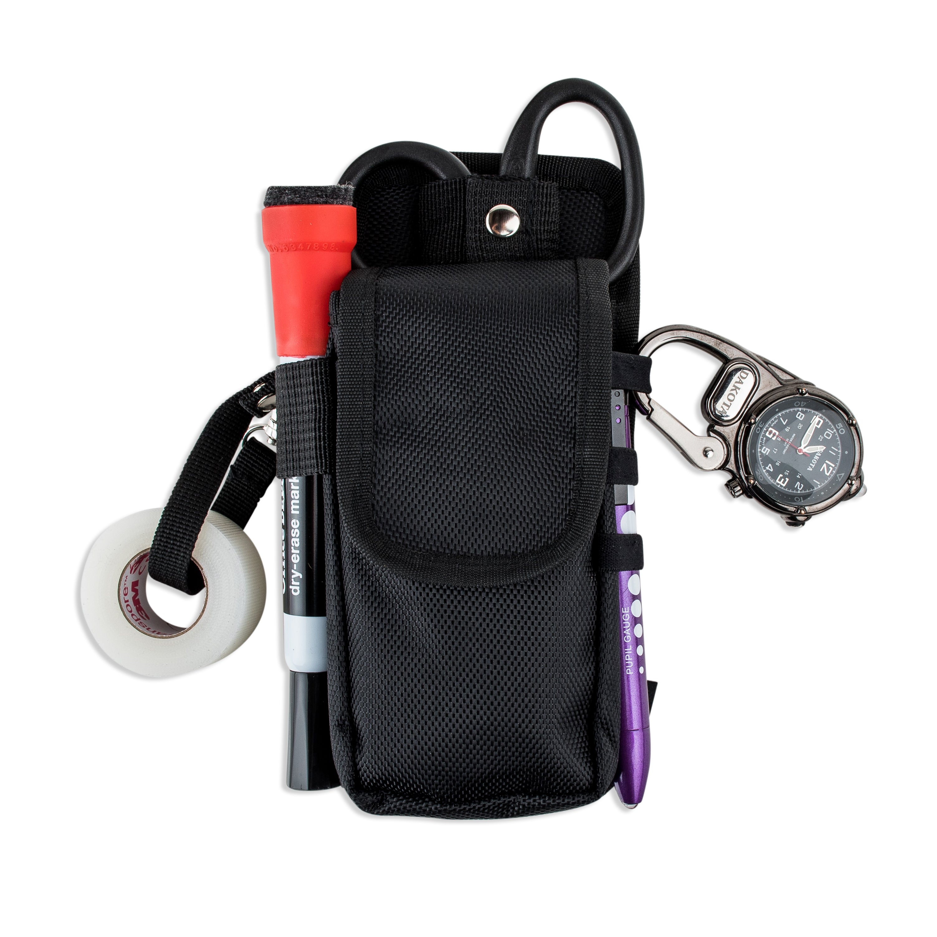 Tactical MOLLE EMT Trauma Shears Pouch / Flashlight Holster - Small Nylon Utility Bag