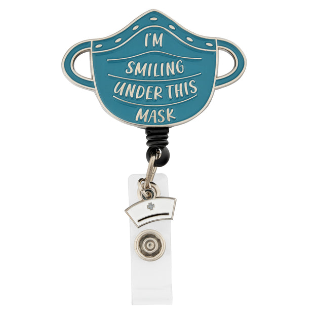 Retractable Nursing Badge Reel with Charm - Mask - First Lifesaver