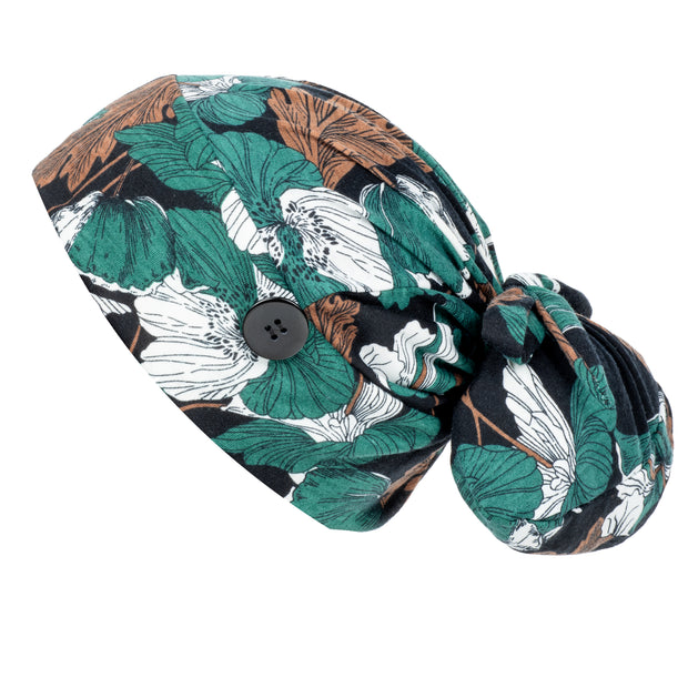 Ponytail Scrub Cap - Soft Boho Green - First Lifesaver