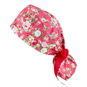 Ponytail Scrub Cap - Pink Rose - First Lifesaver