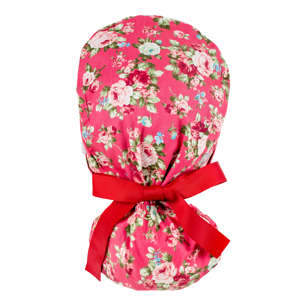 Ponytail Scrub Cap - Pink Rose - First Lifesaver