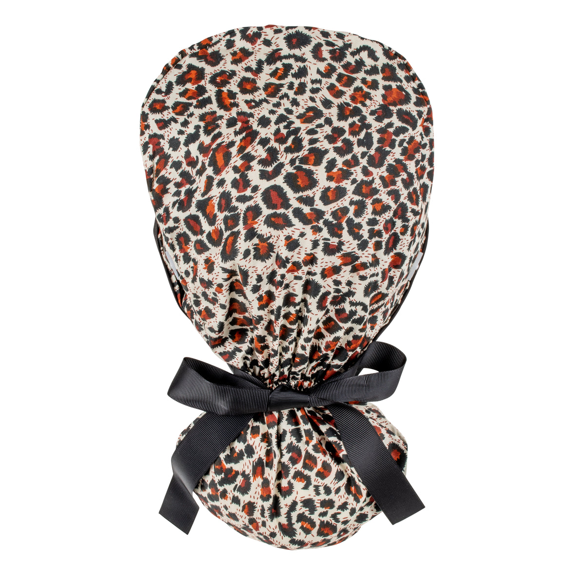 Ponytail Scrub Cap - Brown Leopard - First Lifesaver