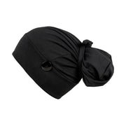 Ponytail Scrub Cap - Stretchy Black - First Lifesaver