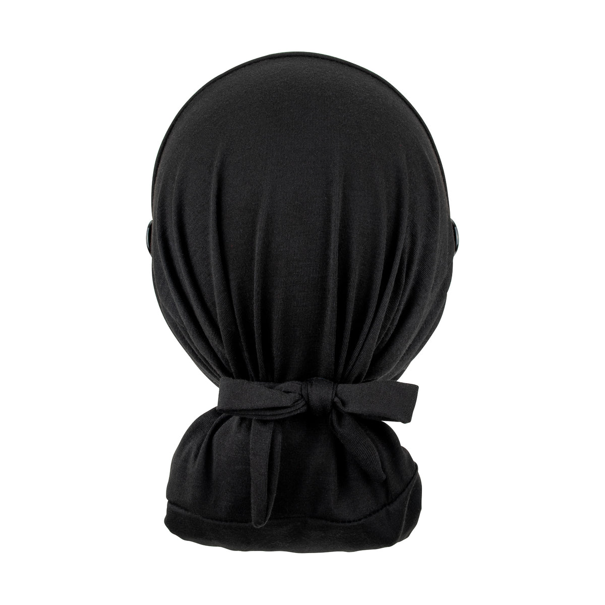 Ponytail Scrub Cap - Stretchy Black - First Lifesaver