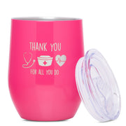 Coffee Mug/Wine Tumbler - Unique Nurse Gifts for Nurse, Nurse Practitioner, Nursing Student - Perfect Nurses Week Gifts (Pink) - First Lifesaver