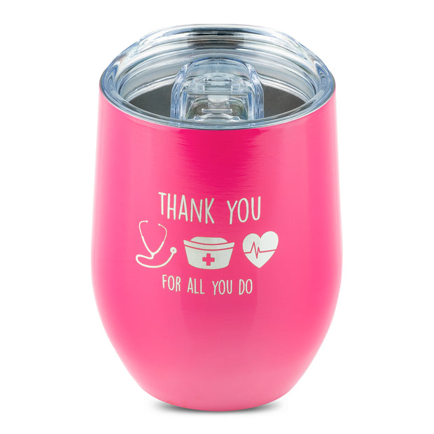 Coffee Mug/Wine Tumbler - Unique Nurse Gifts for Nurse, Nurse Practitioner, Nursing Student - Perfect Nurses Week Gifts (Pink) - First Lifesaver